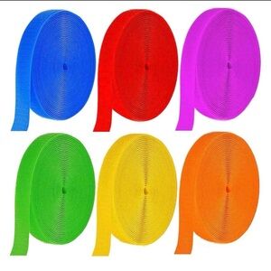 Colorful Party Ribbon Set - Blue, Red, Purple, Green, Yellow, Orange